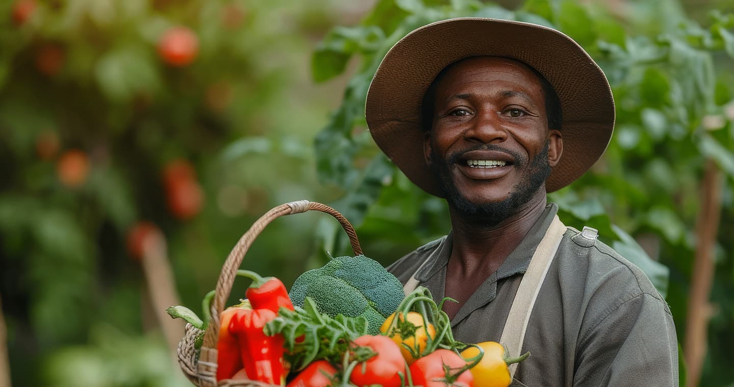 Farmer in field