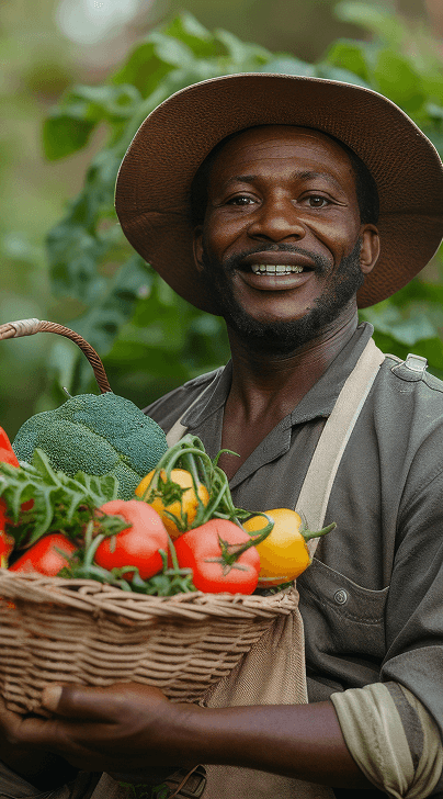 Farmer in field